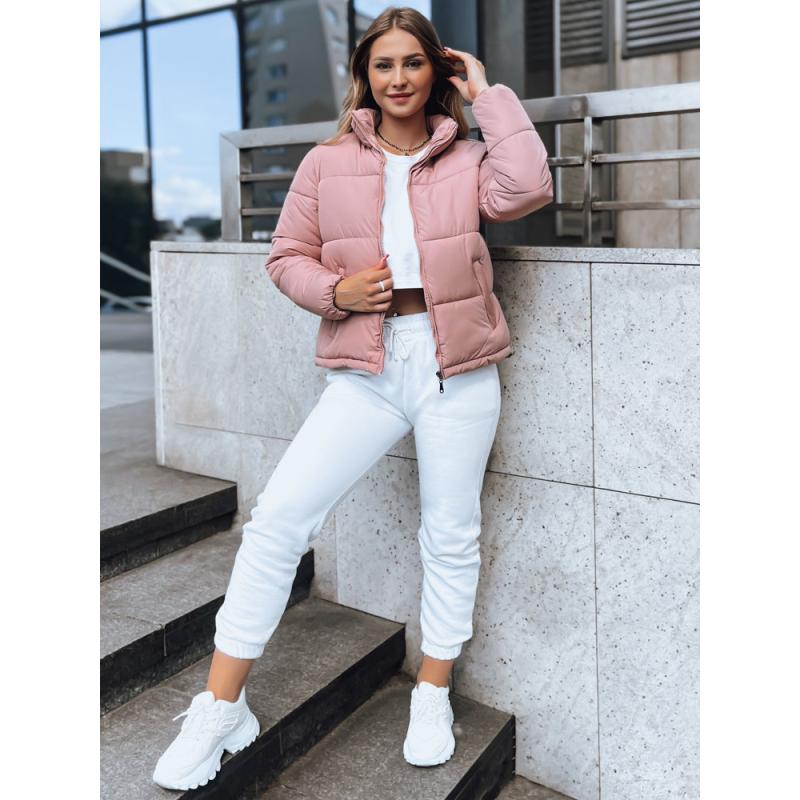 Női steppelt kabát LAROSE rózsaszín