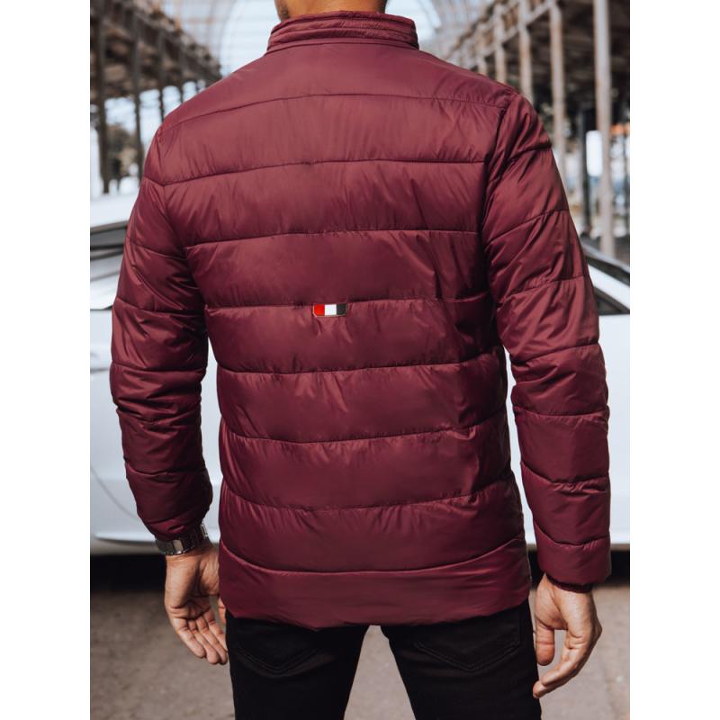 Férfi steppelt kabát kapucni nélkül RITA burgundi
