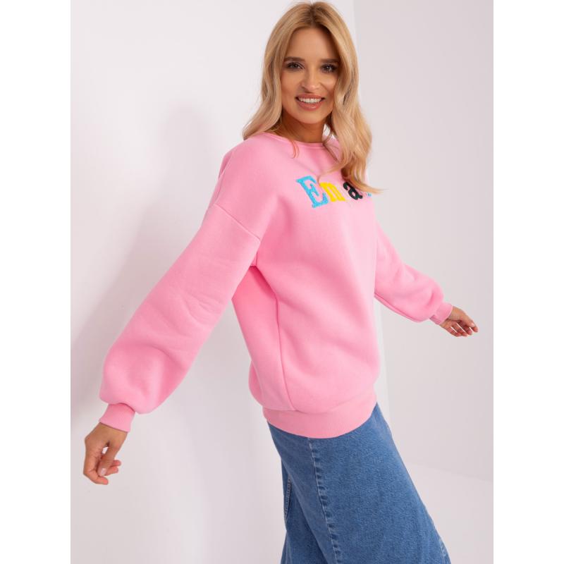 Dámská mikina bez kapuce oversize COLINA růžová 