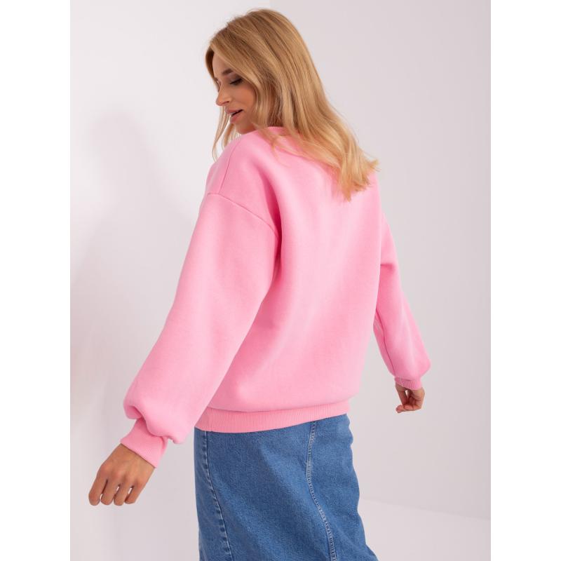 Dámská mikina bez kapuce oversize COLINA růžová 