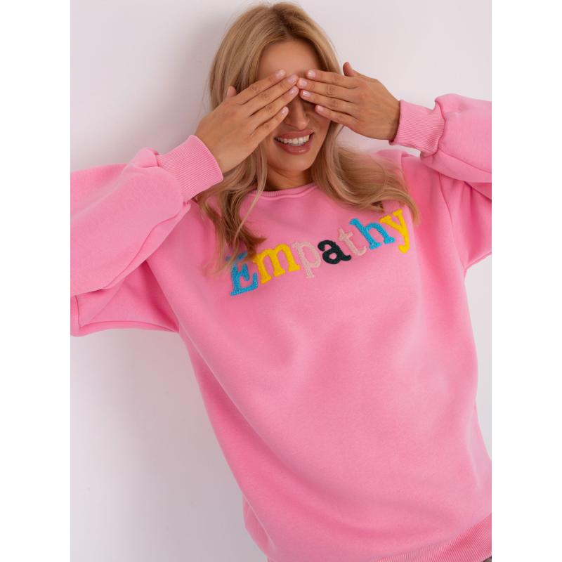 Dámská mikina bez kapuce oversize COLINA růžová 