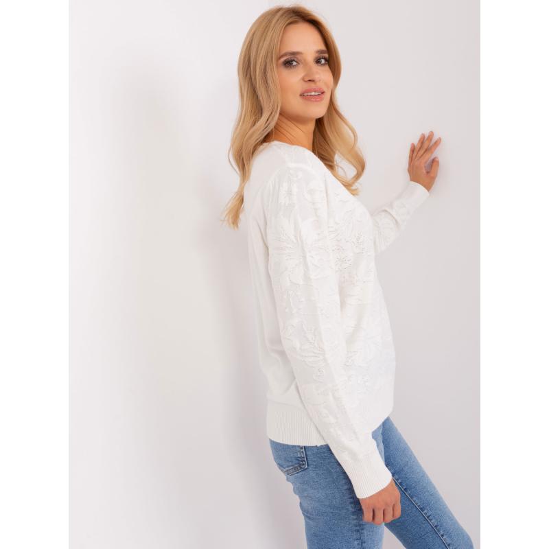 Dámský svetr se vzory JASPERA ecru  