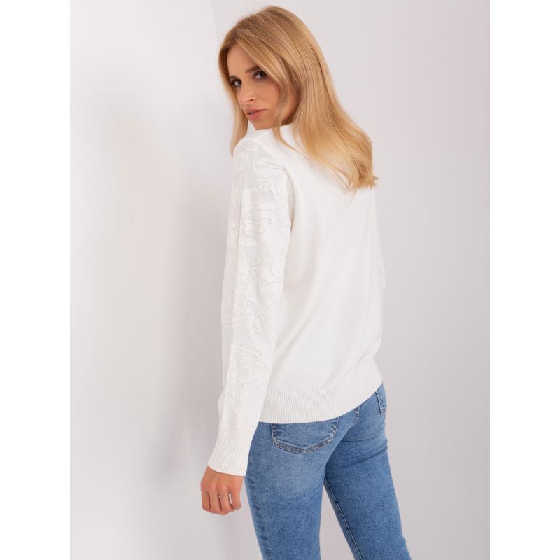 Dámský svetr se vzory JASPERA ecru  