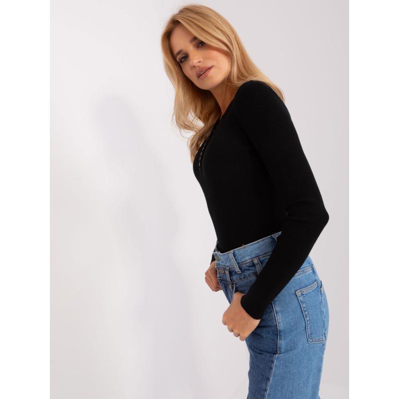 Dámsky viskózový sveter RILA čierny