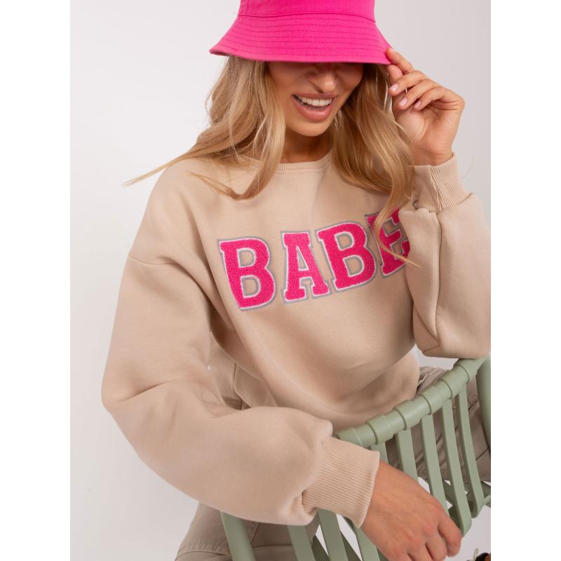 Dámská mikina s kapucí DUSTINA béžová 