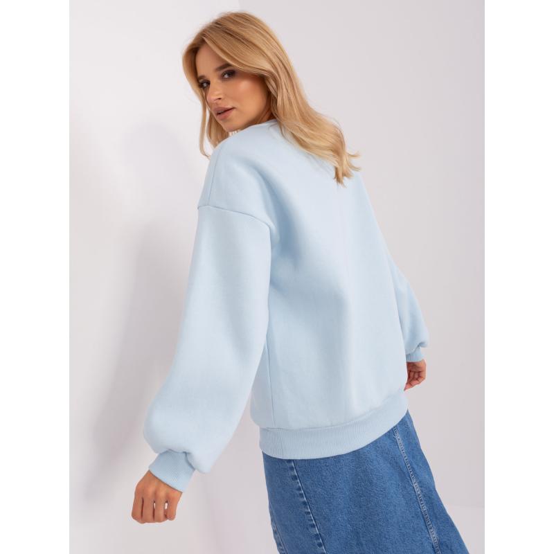 Dámská mikina s kapucí STIANA světle modrá 