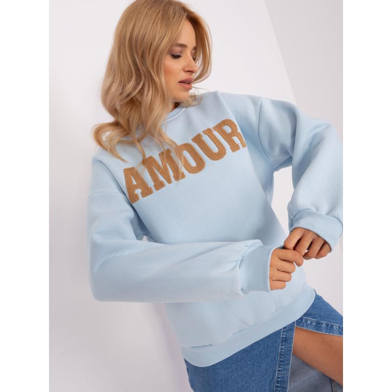 Dámská mikina s kapucí STIANA světle modrá 