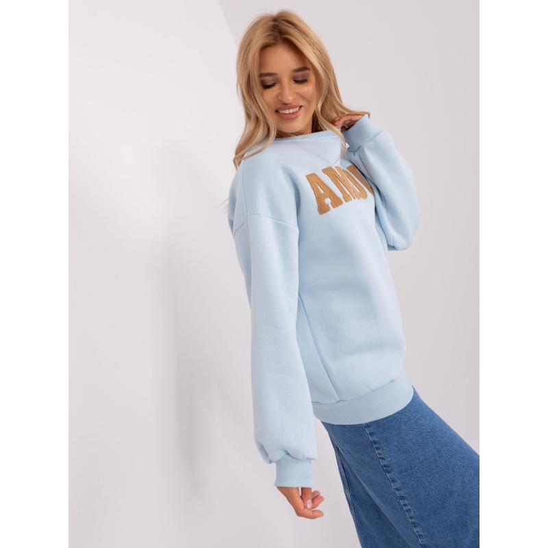 Dámská mikina s kapucí STIANA světle modrá 