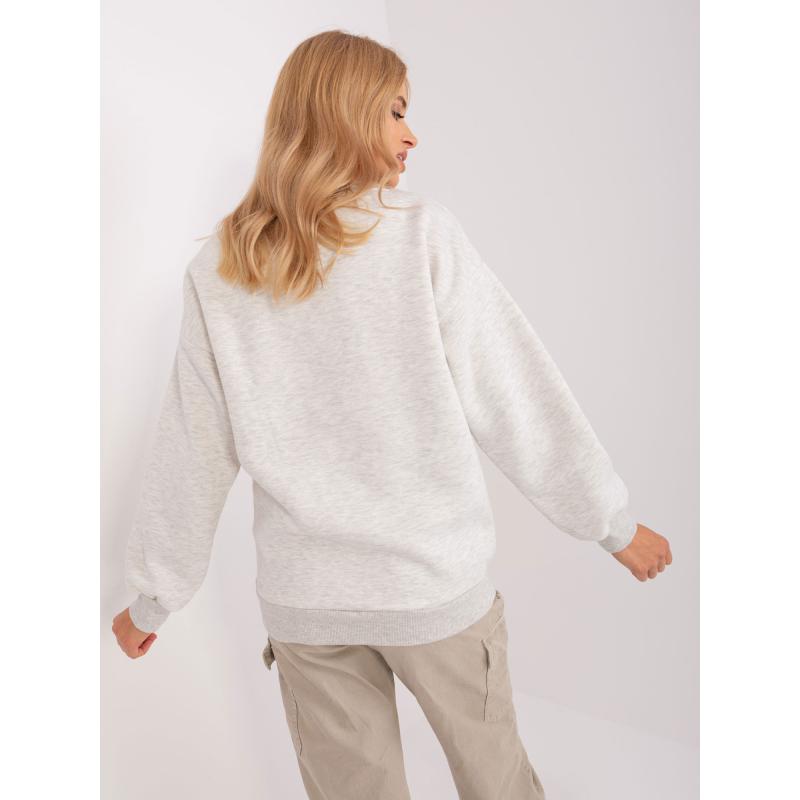 Női kapucnis pulóver BRADLEY világosszürke