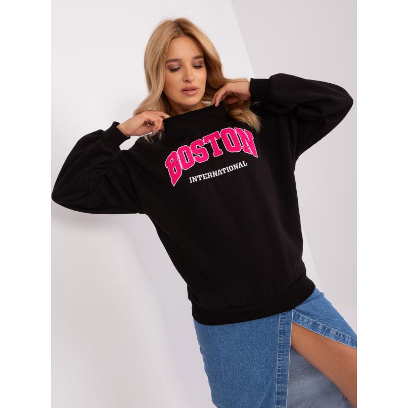 Dámská mikina s kapucí a nápisem RAMONA černá 