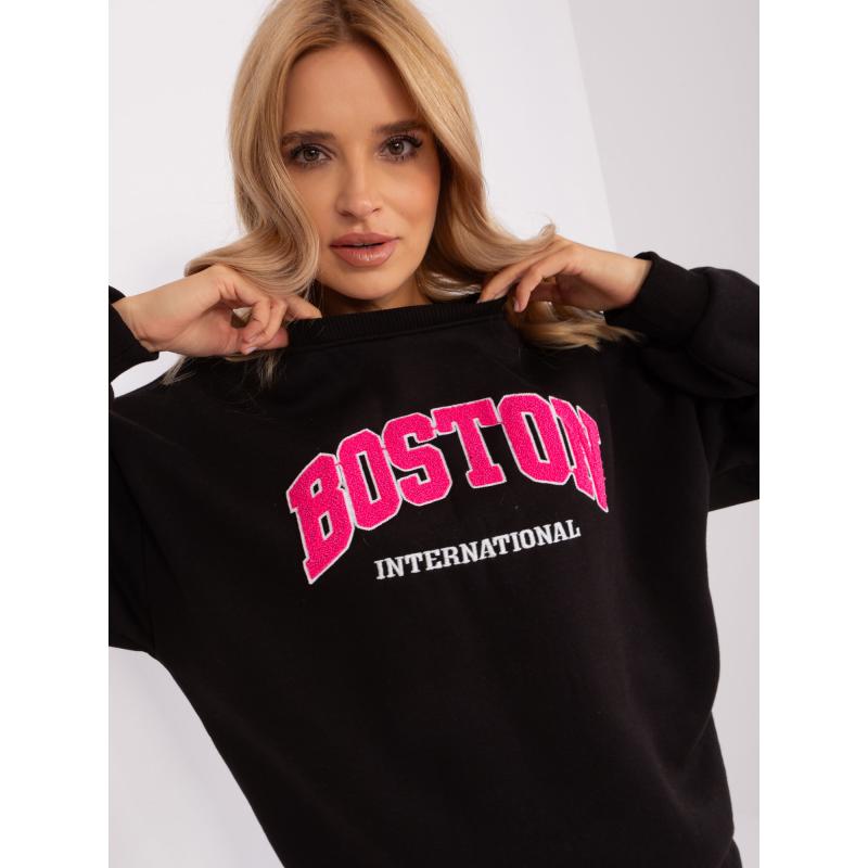 Dámská mikina s kapucí a nápisem RAMONA černá 