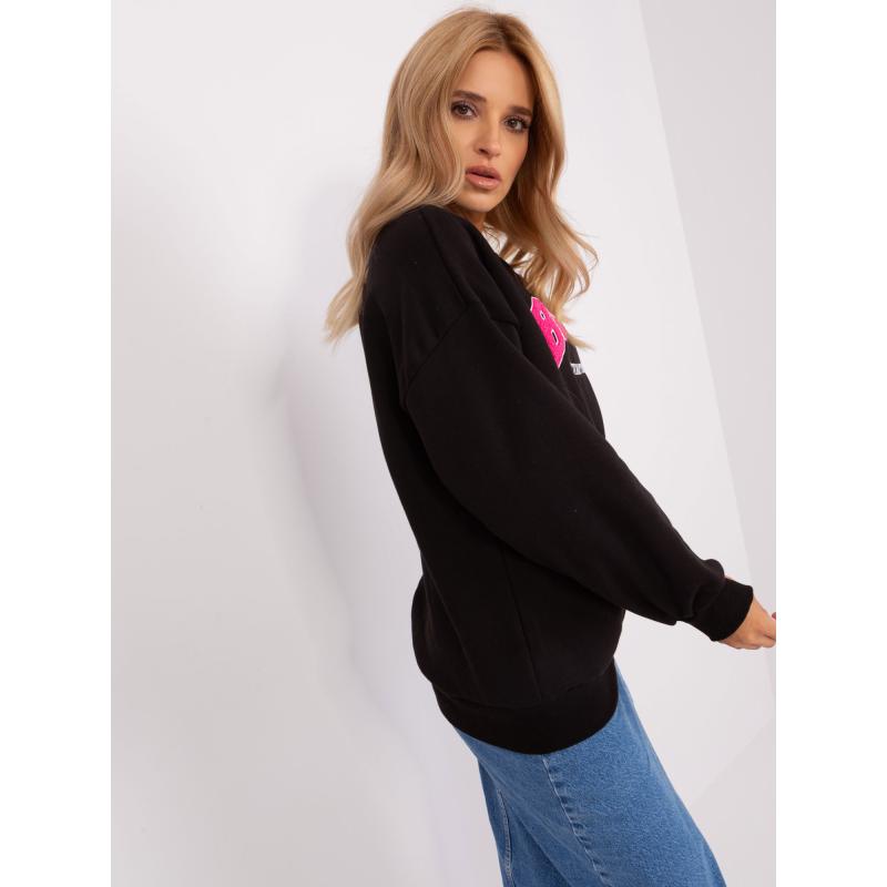 Dámská mikina s kapucí a nápisem RAMONA černá 