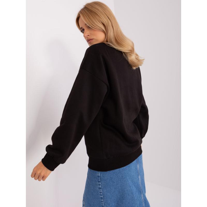 Dámská mikina s kapucí a nápisem RAMONA černá 