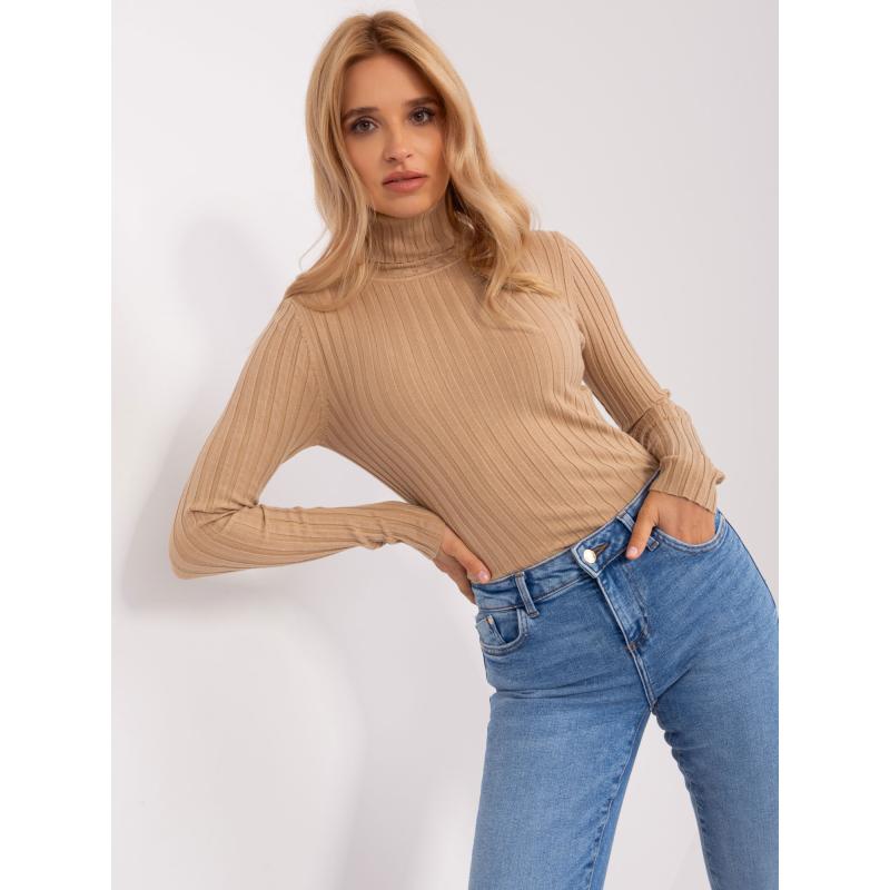 Női garbó pulóver CARMELO barna