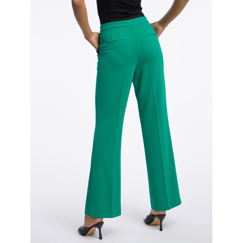 Zelené dámské kalhoty