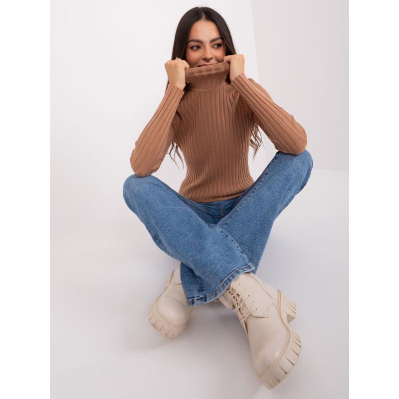 Dámský svetr s rolákem NOEBA žlutý