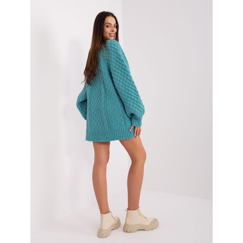 Női patchwork ruha SLIS türkizkék