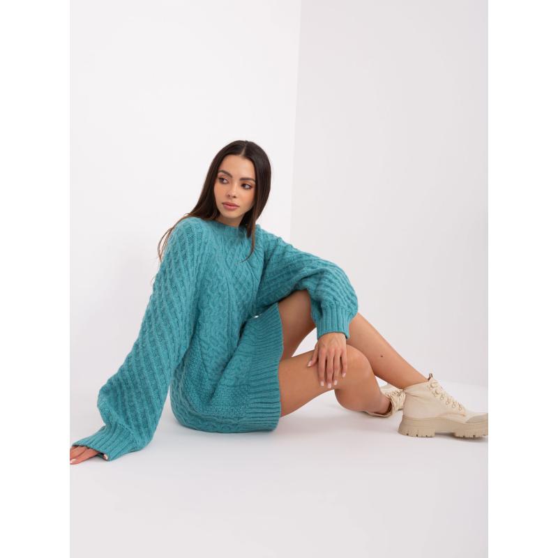 Női patchwork ruha SLIS türkizkék