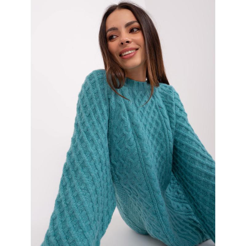 Női patchwork ruha SLIS türkizkék