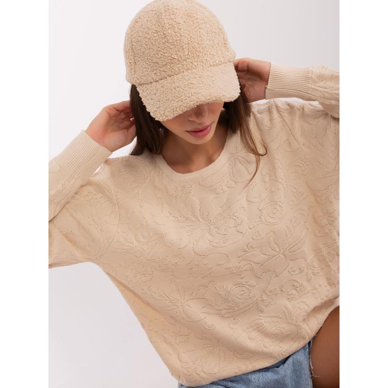 Dámský svetr s bavlnou KINS světle béžový