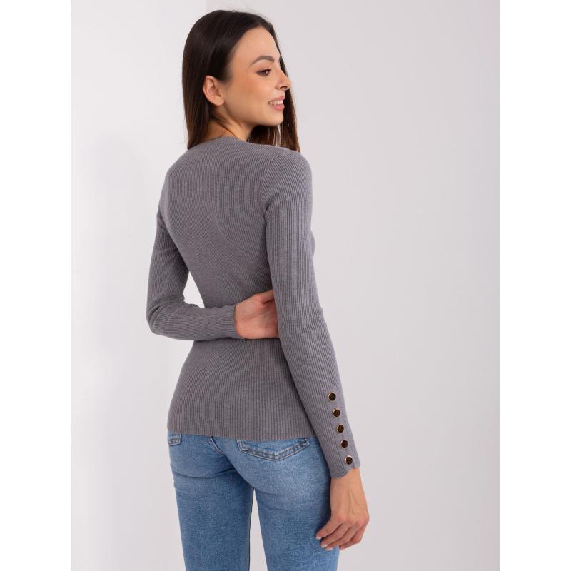 Dámský svetr bez rukávů ERA tmavě šedý