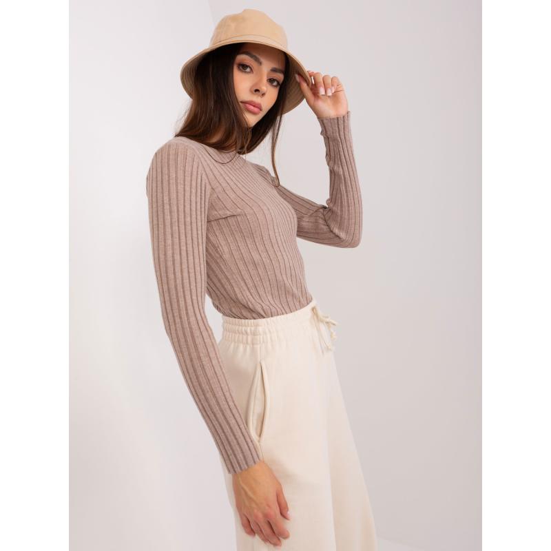 Női pulóver RHAPA sötétbézs sötétbézs