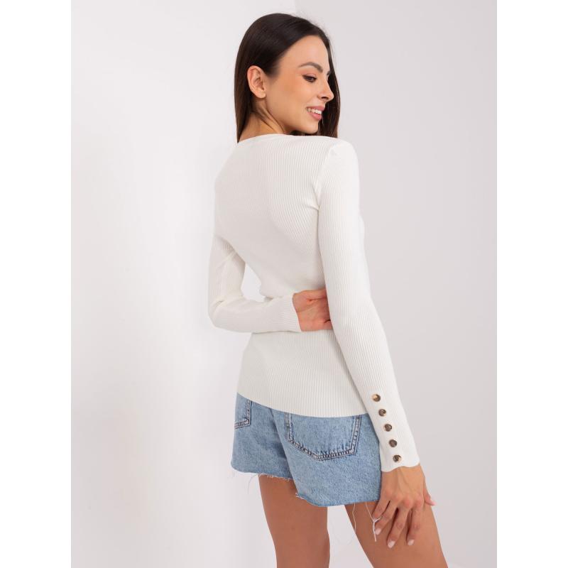Dámský svetr s kulatým výstřihem CHUNA ecru  