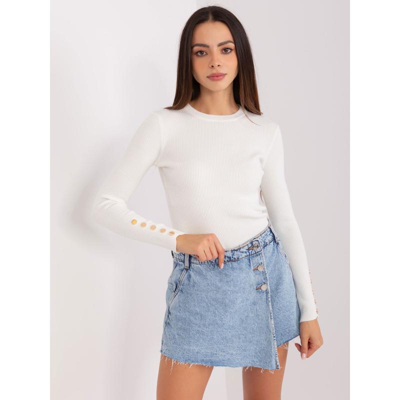 Dámský svetr s kulatým výstřihem CHUNA ecru  