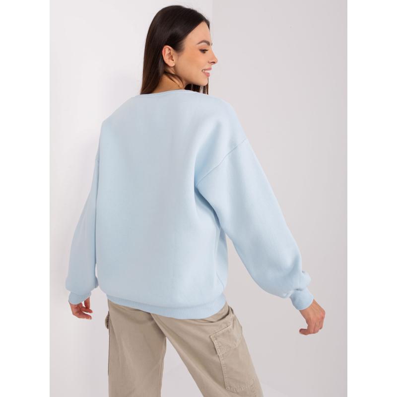 Dámská mikina bez kapuce s nápisem SAYM světle modrá 