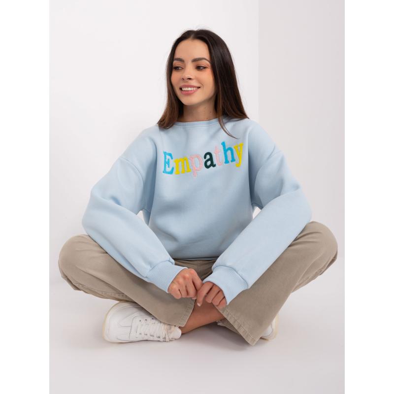 Dámská mikina bez kapuce s nápisem SAYM světle modrá 