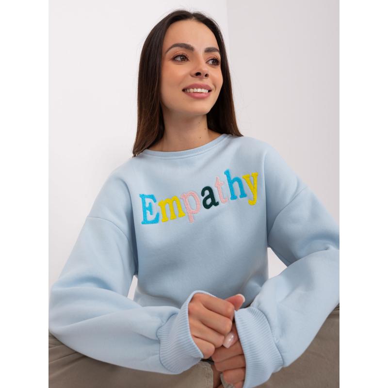Dámská mikina bez kapuce s nápisem SAYM světle modrá 
