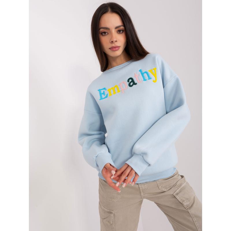 Dámská mikina bez kapuce s nápisem SAYM světle modrá 