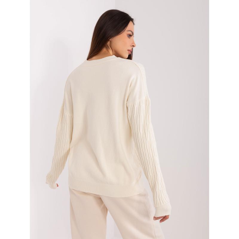 Dámský svetr se vzory ACKY ecru 