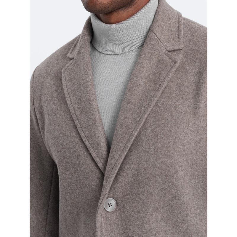 Pánský kabát V4 OM-COWC-0104 světle hnědý