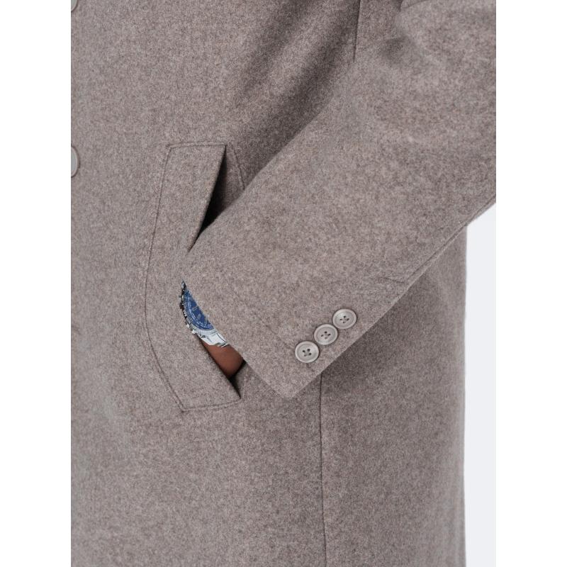 Pánský kabát V4 OM-COWC-0104 světle hnědý