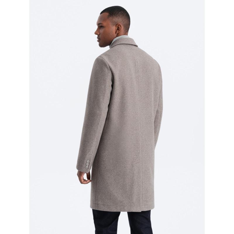 Pánský kabát V4 OM-COWC-0104 světle hnědý