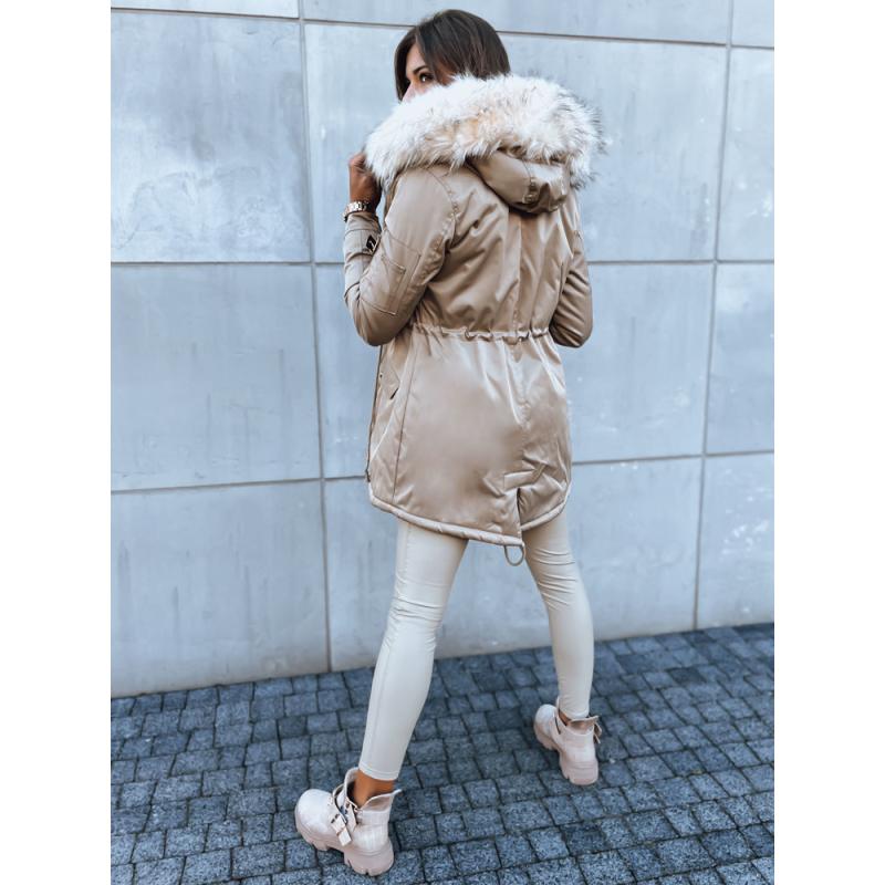 Női téli parka dzseki VIXEN bézs