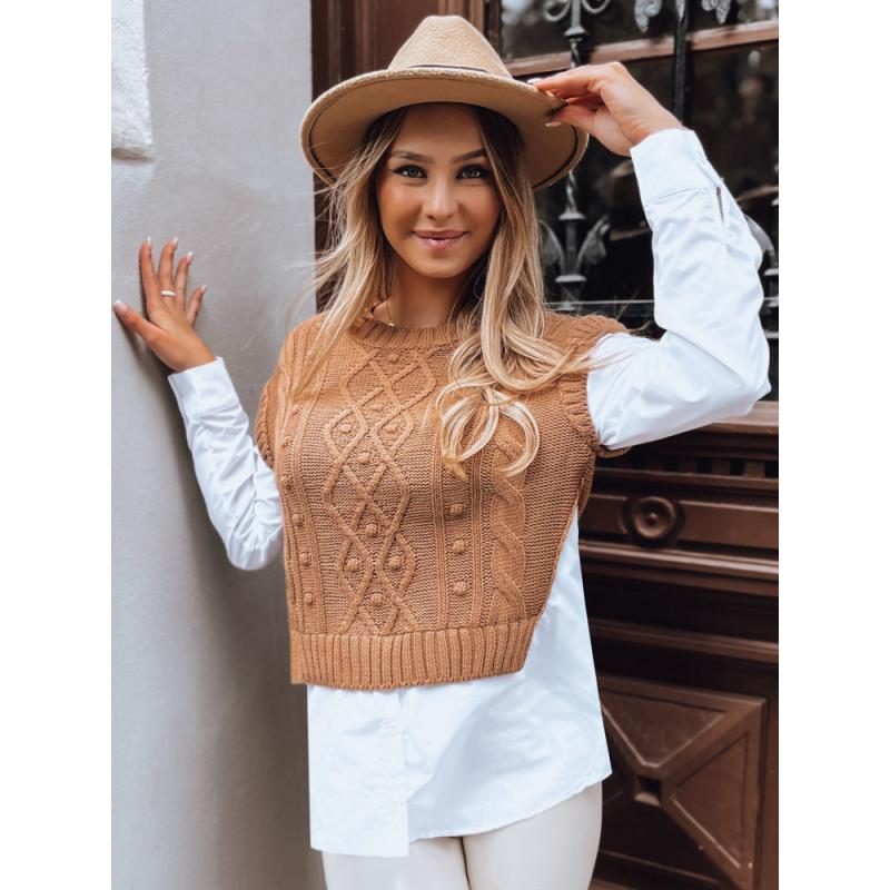 Női pulóver CELESTIA barna