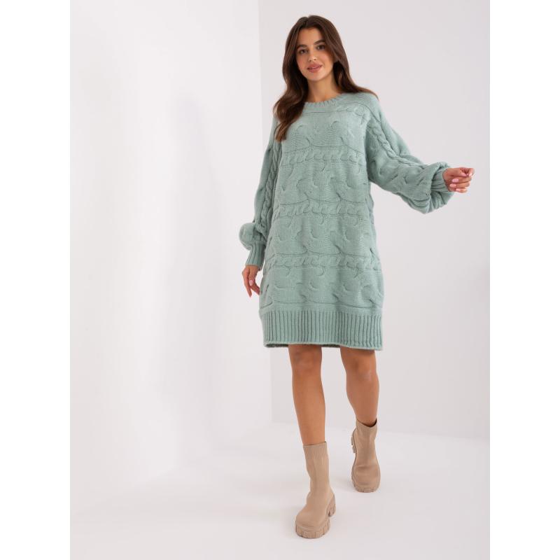 Dámské šaty s kostkami AIME mentolové 