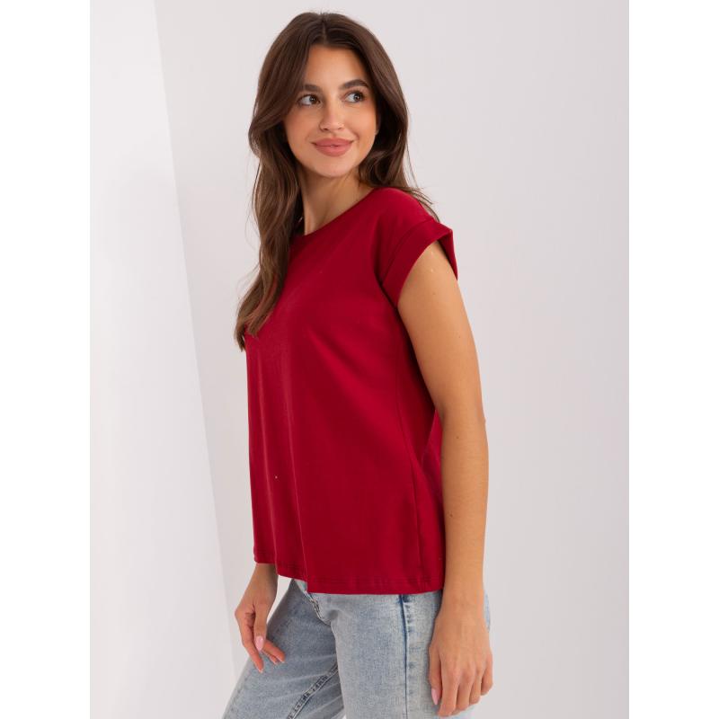 Női póló BASIC FEEL GOOD burgundi