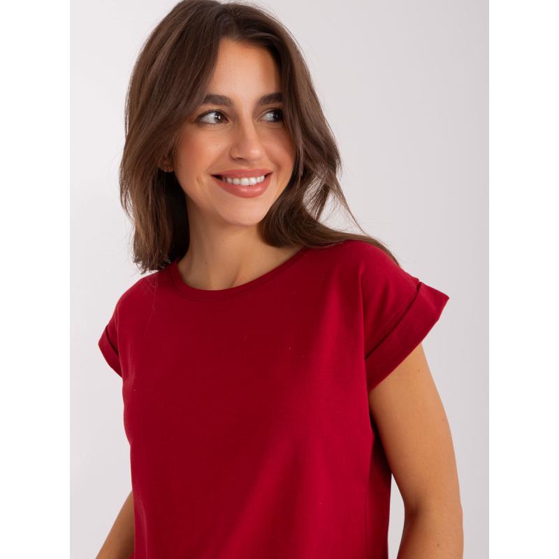 Női póló BASIC FEEL GOOD burgundi