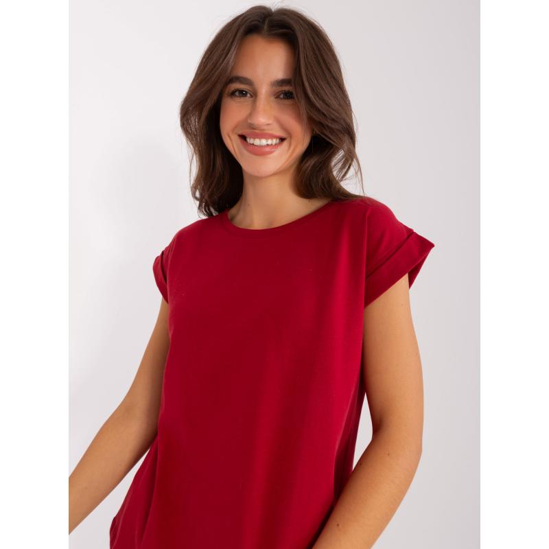 Női póló BASIC FEEL GOOD burgundi