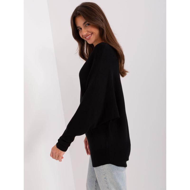 Dámský svetr nadměrné velikosti ETINIA černý  