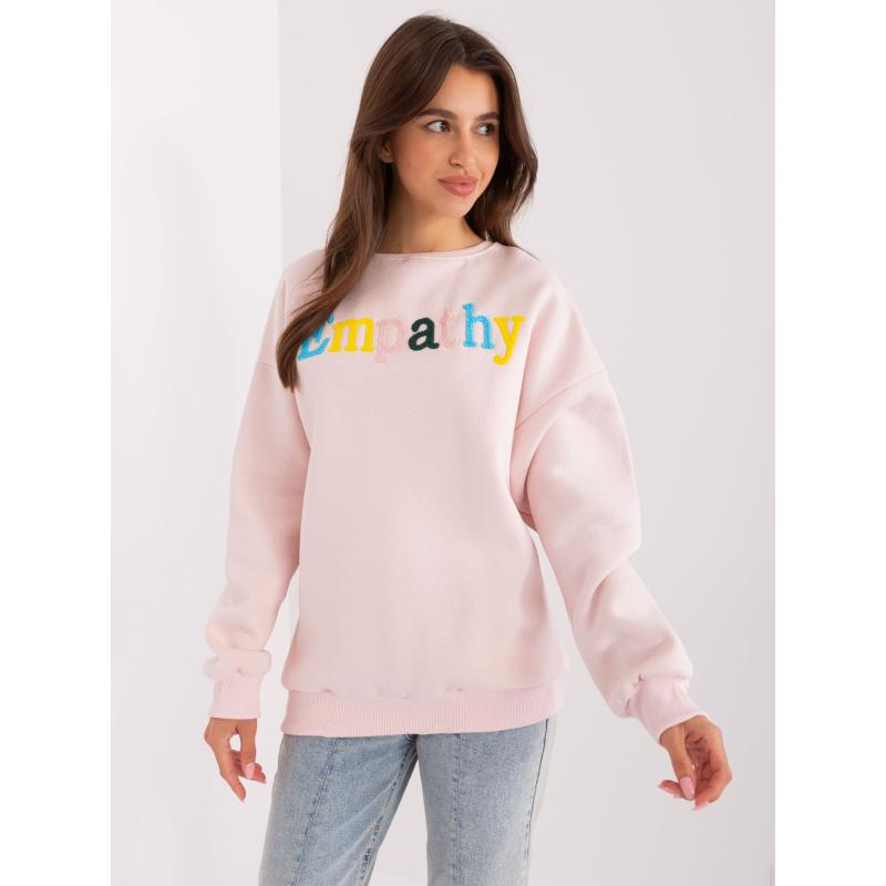 Dámská mikina s kapucí oversize WARA světle růžová  