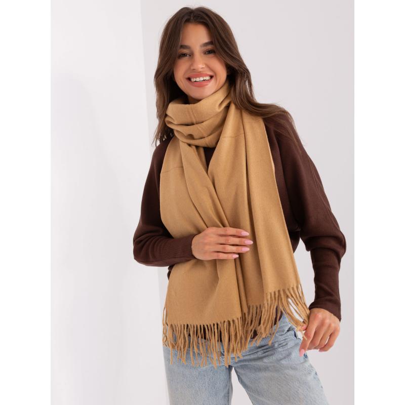Dámska šatka s lemom REA hnedá