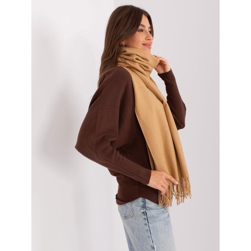 Dámska šatka s lemom REA hnedá