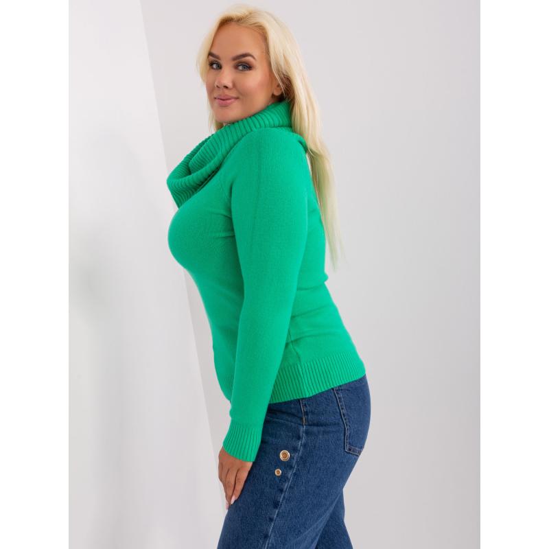 Női plus size pulóver ELMA zöld