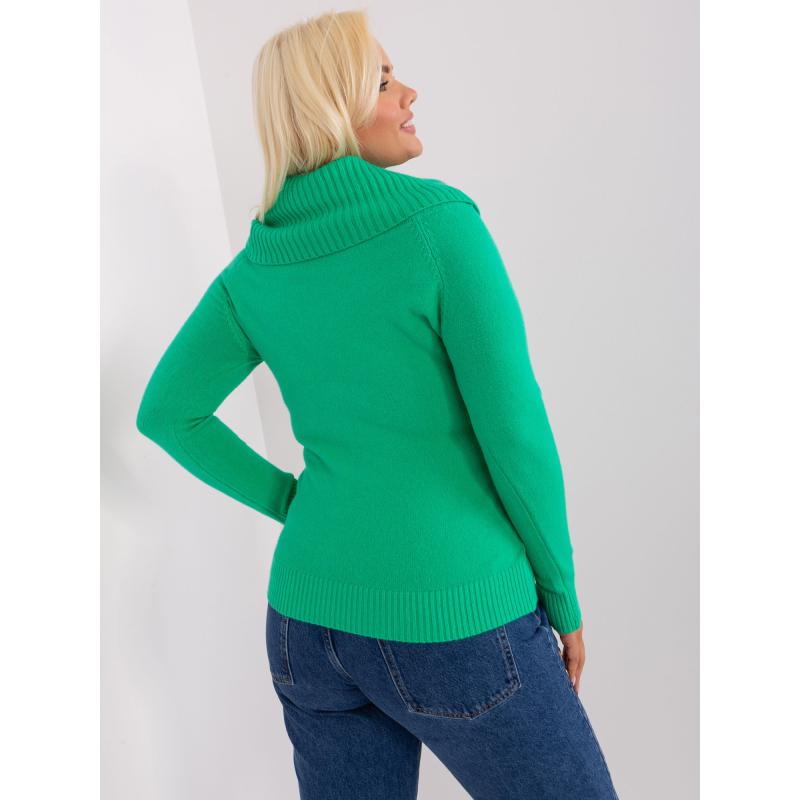 Női plus size pulóver ELMA zöld