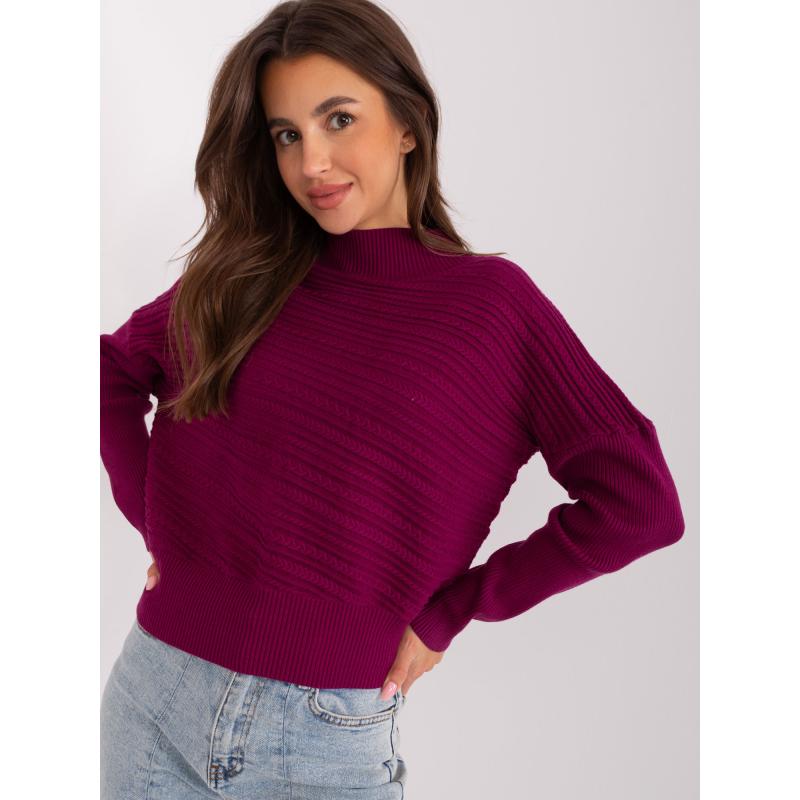 Dámsky asymetrický sveter COISA fialová