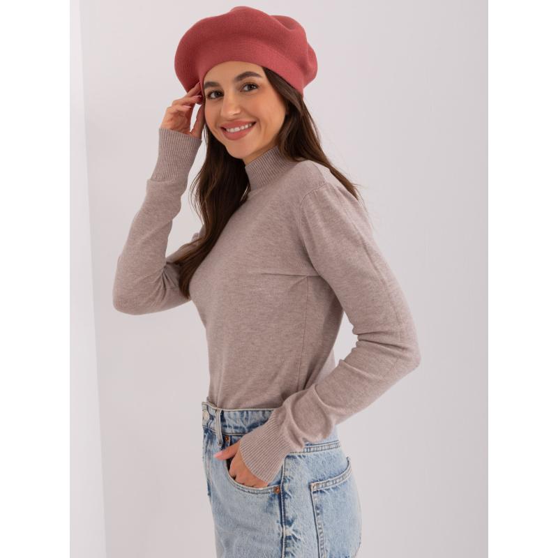 Dámská zimní čepice OITE cihlová 